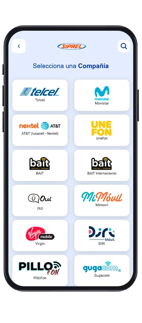App Recargas Telcel. Comisión por vender recargas electronicas de todas las compañias por internet.