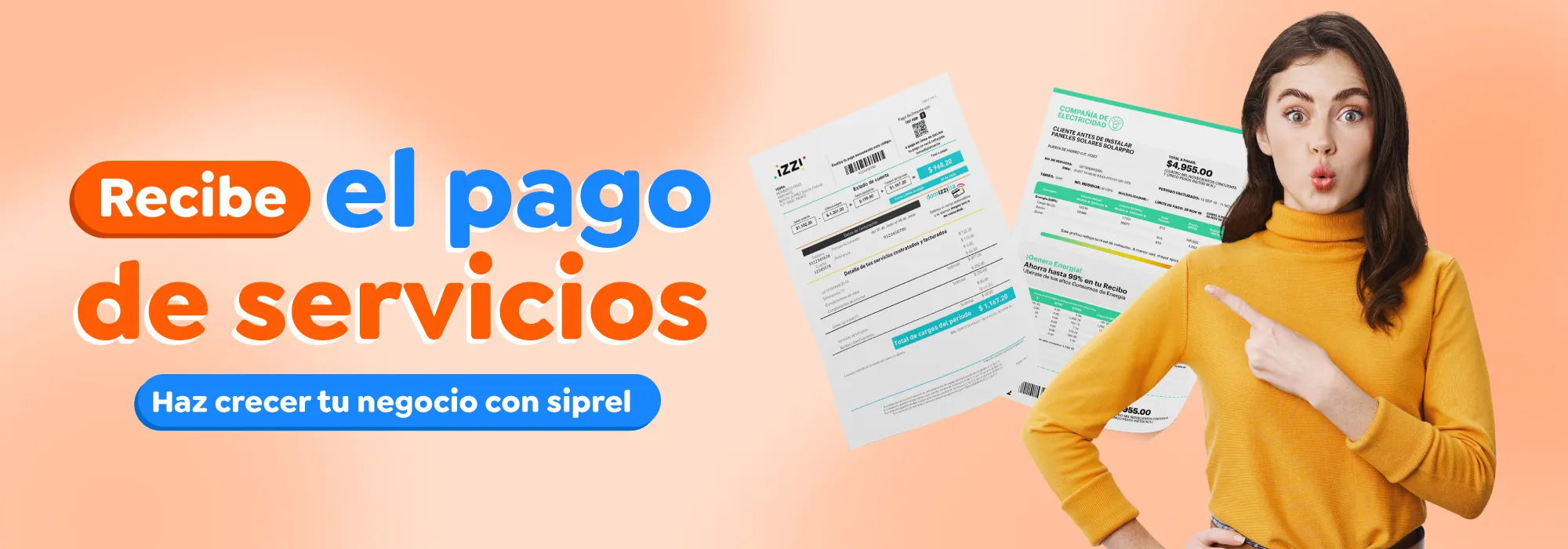 Cobra recibos en tu negocio. Pago de servicios de telefonía fija, luz, cable, internet, gas. CFE, Telmex, Sky, Dish, Megacable, Cablemas, Totalplay, Izzi y Gas Natural, cobra recibos en tu negocio, recibir pago de servicios